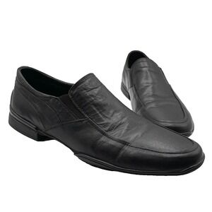 BACCO BUCCI Studio Loafer Men's Size 12 Black Leather Slip On‎ NWOB